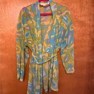 Victoria's Secret Multicolor Patterned Dressing Robe